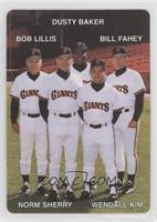 Bob Lillis, Dusty Baker, Bill Fahey, Norm Sherry, Wendell Kim