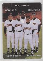 Bob Lillis, Dusty Baker, Bill Fahey, Norm Sherry, Wendell Kim