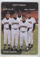 Bob Lillis, Dusty Baker, Bill Fahey, Norm Sherry, Wendell Kim