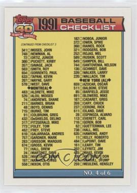 1991 O-Pee-Chee - [Base] #527 - Checklist 4