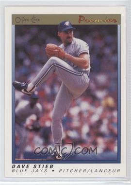 1991 O-Pee-Chee Premier - [Base] #116 - Dave Stieb