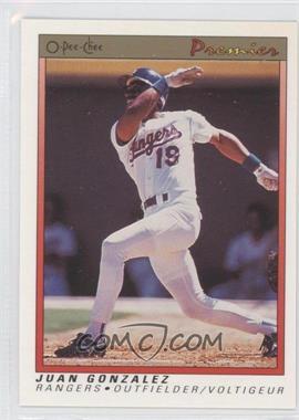 1991 O-Pee-Chee Premier - [Base] #54 - Juan Gonzalez