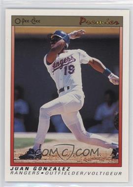 1991 O-Pee-Chee Premier - [Base] #54 - Juan Gonzalez