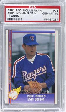 1991 Pacific Nolan Ryan Texas Express - [Base] #76 - Nolan Ryan [PSA 10 GEM MT]