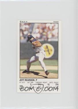 1991 Panini Album Stickers - [Base] #218 - Jeff Reardon