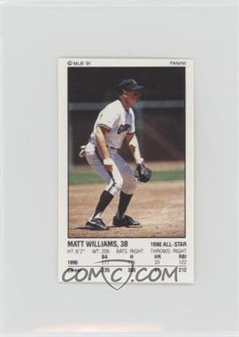 1991 Panini Album Stickers - [Base] #76 - Matt Williams