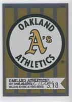 Oakland Athletics Team (Top 15 Back)