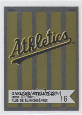 1991 Panini Top 15 Album Stickers - [Base] #135.2 - Oakland Athletics (Top 5 Contest Back)