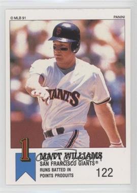 1991 Panini Top 15 Album Stickers - [Base] #17 - Matt Williams