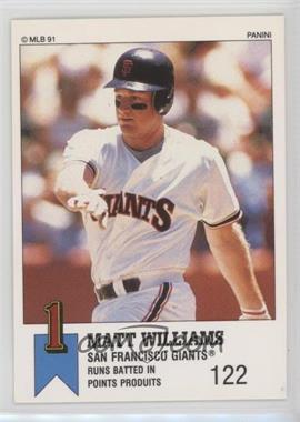 1991 Panini Top 15 Album Stickers - [Base] #17 - Matt Williams