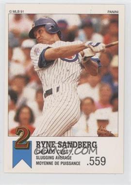 1991 Panini Top 15 Album Stickers - [Base] #34 - Ryne Sandberg