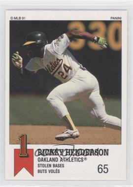 1991 Panini Top 15 Album Stickers - [Base] #45 - Rickey Henderson