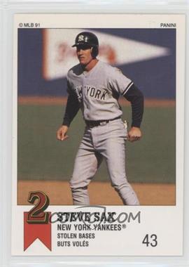 1991 Panini Top 15 Album Stickers - [Base] #46 - Steve Sax