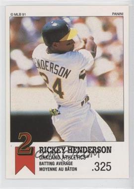 1991 Panini Top 15 Album Stickers - [Base] #6 - Rickey Henderson
