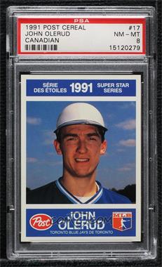 1991 Post Canadian Super Star Series - [Base] #17 - John Olerud [PSA 8 NM‑MT]