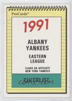Team Checklist - Albany Yankees