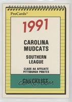 Team Checklist - Carolina Mudcats