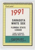 Team Checklist - Sarasota White Sox