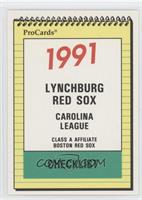 Team Checklist - Lynchburg Red Sox