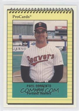 1991 ProCards Minor League - [Base] #1574 - Paul Sorrento
