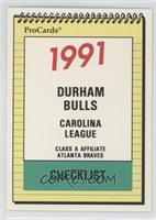 Team Checklist - Durham Bulls