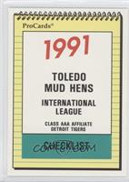 Team Checklist - Toledo Mud Hens