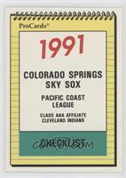 Team Checklist - Colorado Springs Sky Sox