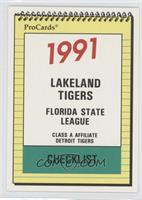 Team Checklist - Lakeland Tigers