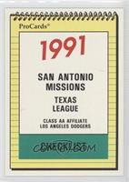 Team Checklist - San Antonio Missions