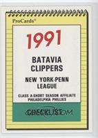 Team Checklist - Batavia Clippers