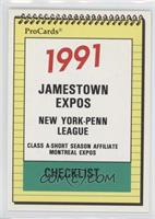 Team Checklist - Jamestown Expos