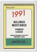 Team Checklist - Billings Mustangs