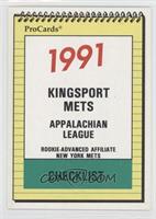 Team Checklist - Kingsport Mets