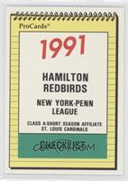 Team Checklist - Hamilton Redbirds