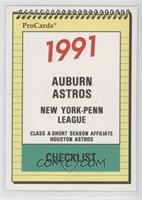 Team Checklist - Auburn Astros