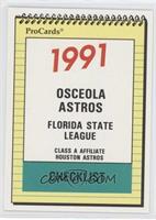 Team Checklist - Osceola Astros