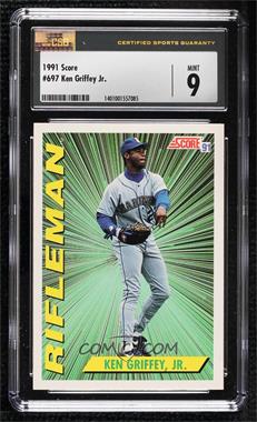 1991 Score - [Base] #697 - Ken Griffey Jr. [CSG 9 Mint]