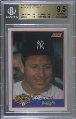 1991 Score - Mickey Mantle #7 - Twilight [BGS 9.5 GEM MINT]