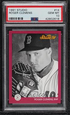 1991 Studio - [Base] #14 - Roger Clemens [PSA 10 GEM MT]