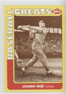 1991 Swell Baseball Greats - [Base] #62 - Johnny Mize