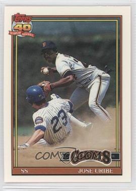 1991 Topps - [Base] - Factory Set Collector's Edition (Tiffany) #158 - Jose Uribe