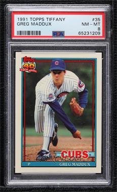 1991 Topps - [Base] - Factory Set Collector's Edition (Tiffany) #35 - Greg Maddux [PSA 8 NM‑MT]