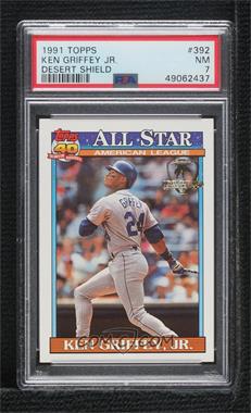 1991 Topps - [Base] - Operation Desert Shield #392 - All-Star - Ken Griffey Jr. [PSA 7 NM]