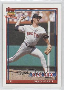 1991 Topps - [Base] #123.1 - Greg Harris (A* Before Copyright; Barely Visible 40th Anniversary Logo)