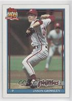Jason Grimsley (B* Before Copyright; Barely Visible Topps 40th Anniversary Logo)