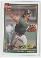 Dennis Eckersley (A* Before Copyright; Barely Visible Topps 40th Anniversary Lo…