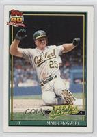 Mark McGwire (SLG .618, A* Before Copyright; Topps 40 Barely Visible in Backgro…