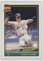 Mark McGwire (SLG .618, A* Before Copyright; Topps 40 Barely Visible in Backgro…