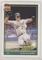 Mark McGwire (SLG .618, A* Before Copyright; Topps 40 Very Bold in Background o…