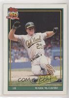 Mark McGwire (SLG .618, A* Before Copyright; Topps 40 Very Bold in Background o…